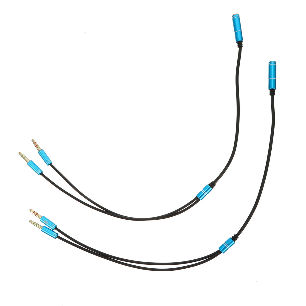 unbranded 2 Pcs Guitar Cable Mic Audio Line Headphone Splitter