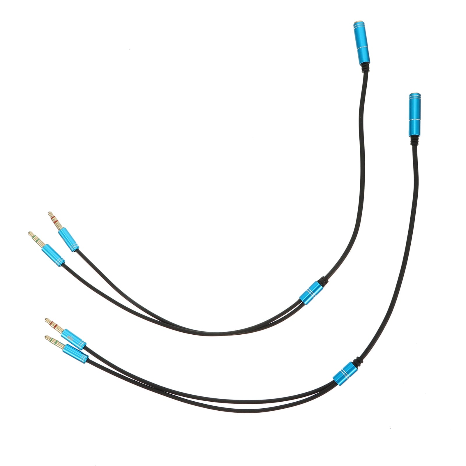 unbranded 2 Pcs Guitar Cable Mic Audio Line Headphone Splitter