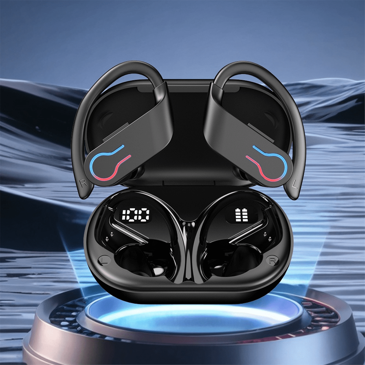 Q63 Bluetooth 5.3 Earphones Sports Headset Wireless in-Ear 200H Standby Time IPX7 Waterproof HiFi Stereo Gaming Earbuds