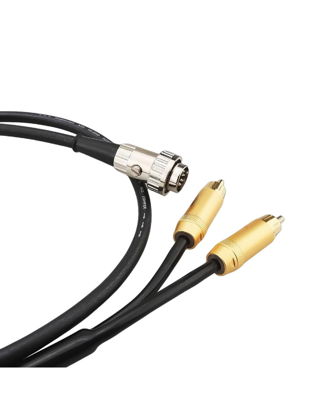 Upgrades 5Pin DIN Male to Dual RCA Male Audio Adapter Cable, High Fidelity Sound for Stereo Systems,50cm/100cm/150cm/2m