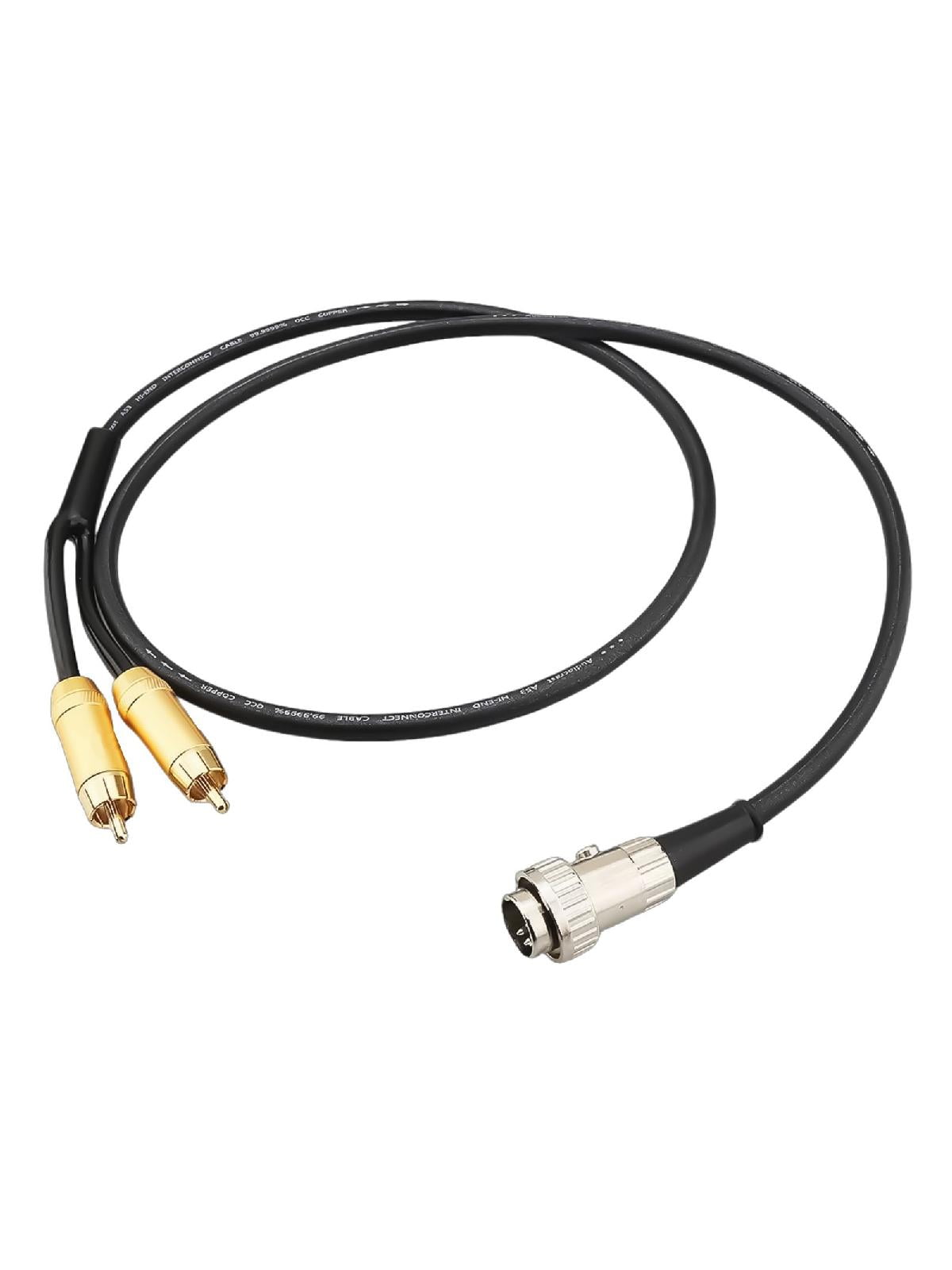 Upgrades 5Pin DIN Male to Dual RCA Male Audio Adapter Cable, High Fidelity Sound for Stereo Systems,50cm/100cm/150cm/2m