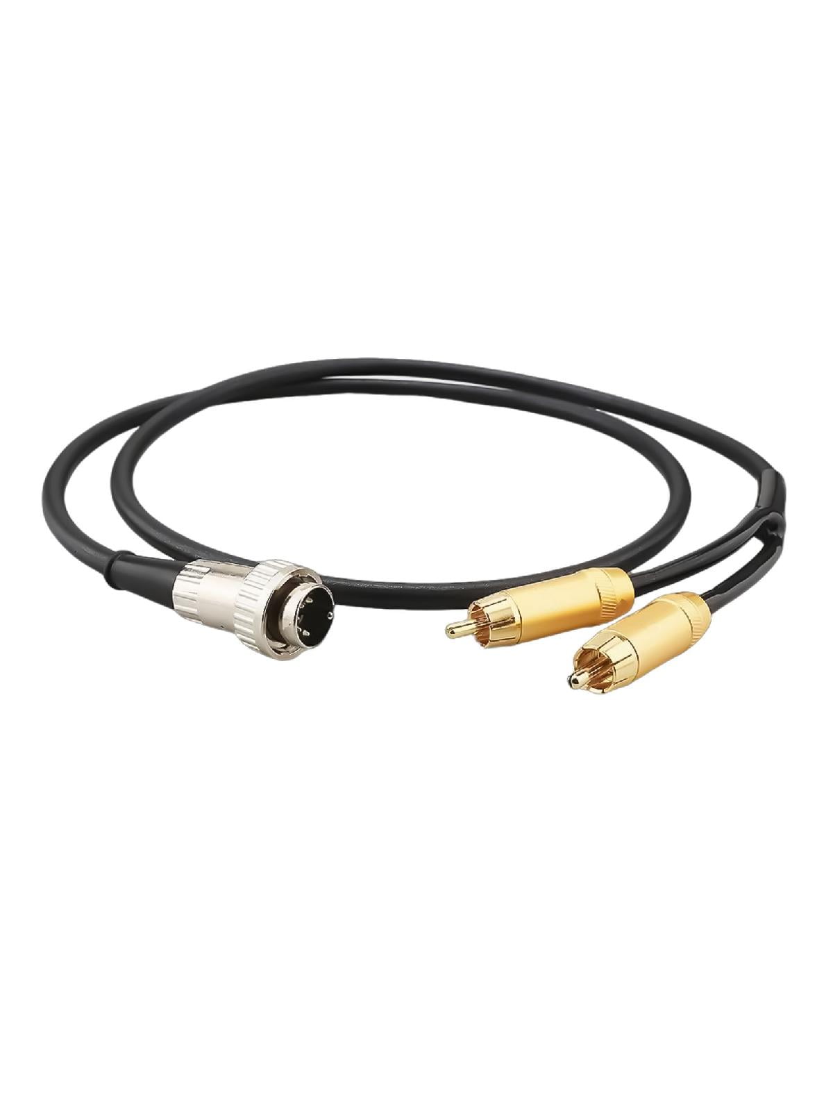Upgrades 5Pin DIN Male to Dual RCA Male Audio Adapter Cable, High Fidelity Sound for Stereo Systems,50cm/100cm/150cm/2m