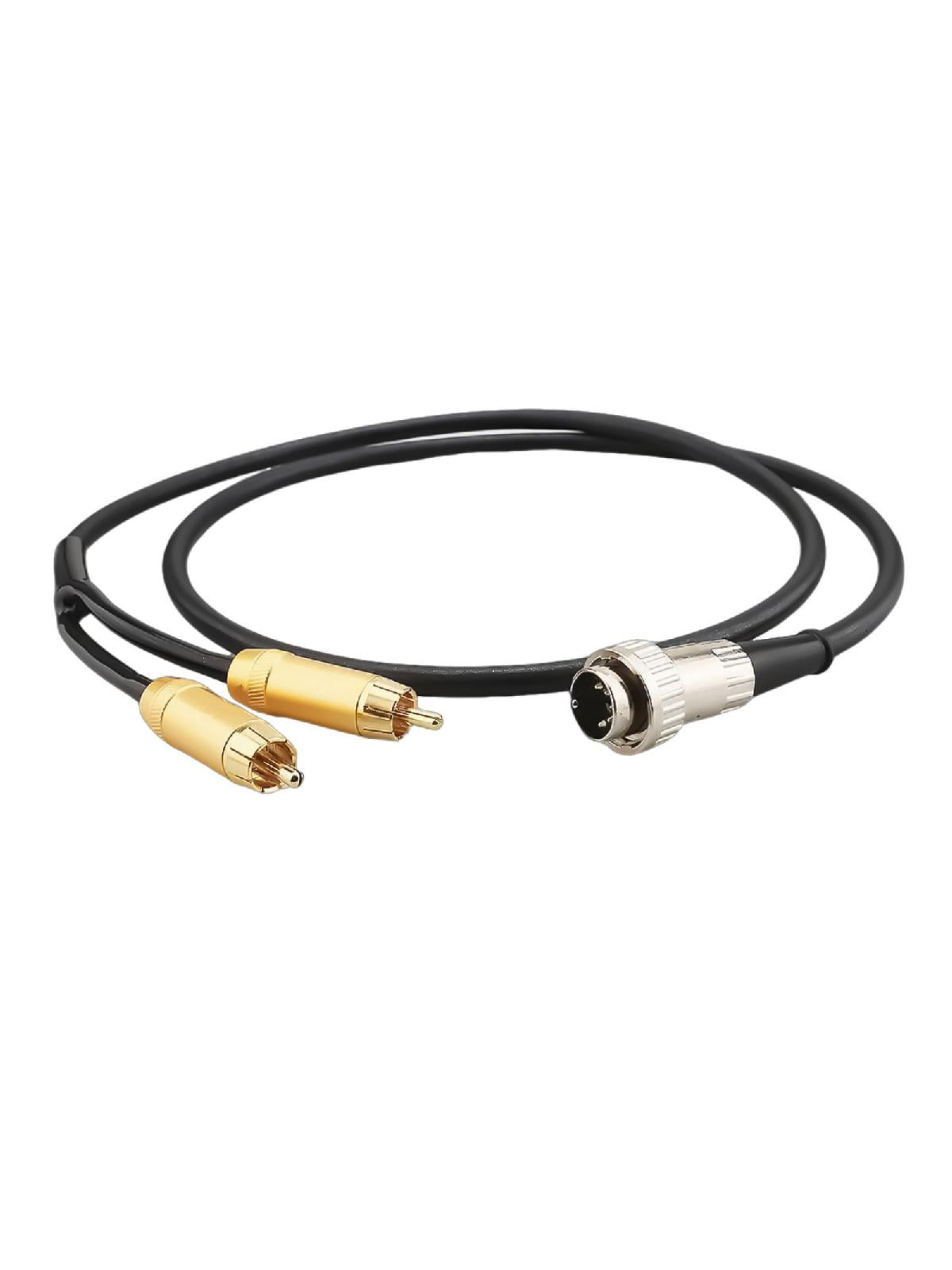 Upgrades 5Pin DIN Male to Dual RCA Male Audio Adapter Cable, High Fidelity Sound for Stereo Systems,50cm/100cm/150cm/2m