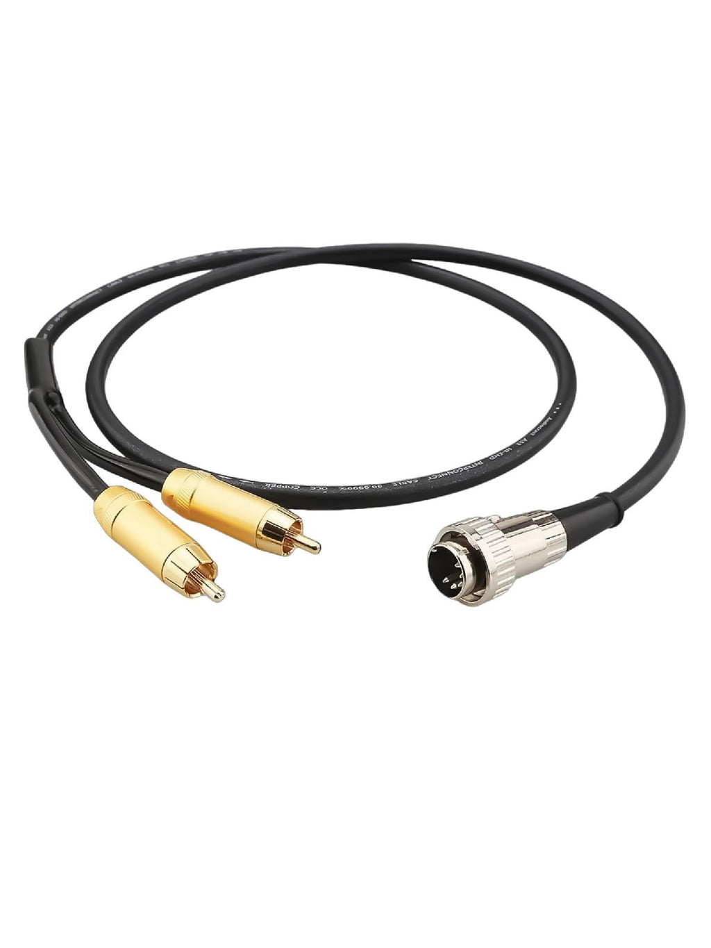 Upgrades 5Pin DIN Male to Dual RCA Male Audio Adapter Cable, High Fidelity Sound for Stereo Systems,50cm/100cm/150cm/2m