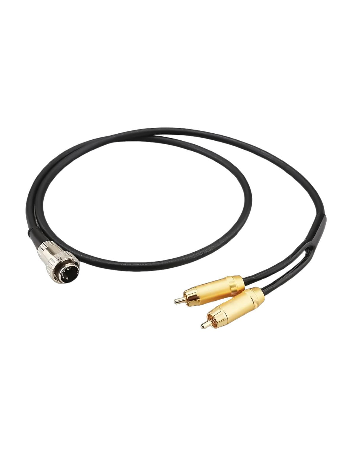 Upgrades 5Pin DIN Male to Dual RCA Male Audio Adapter Cable, High Fidelity Sound for Stereo Systems,50cm/100cm/150cm/2m