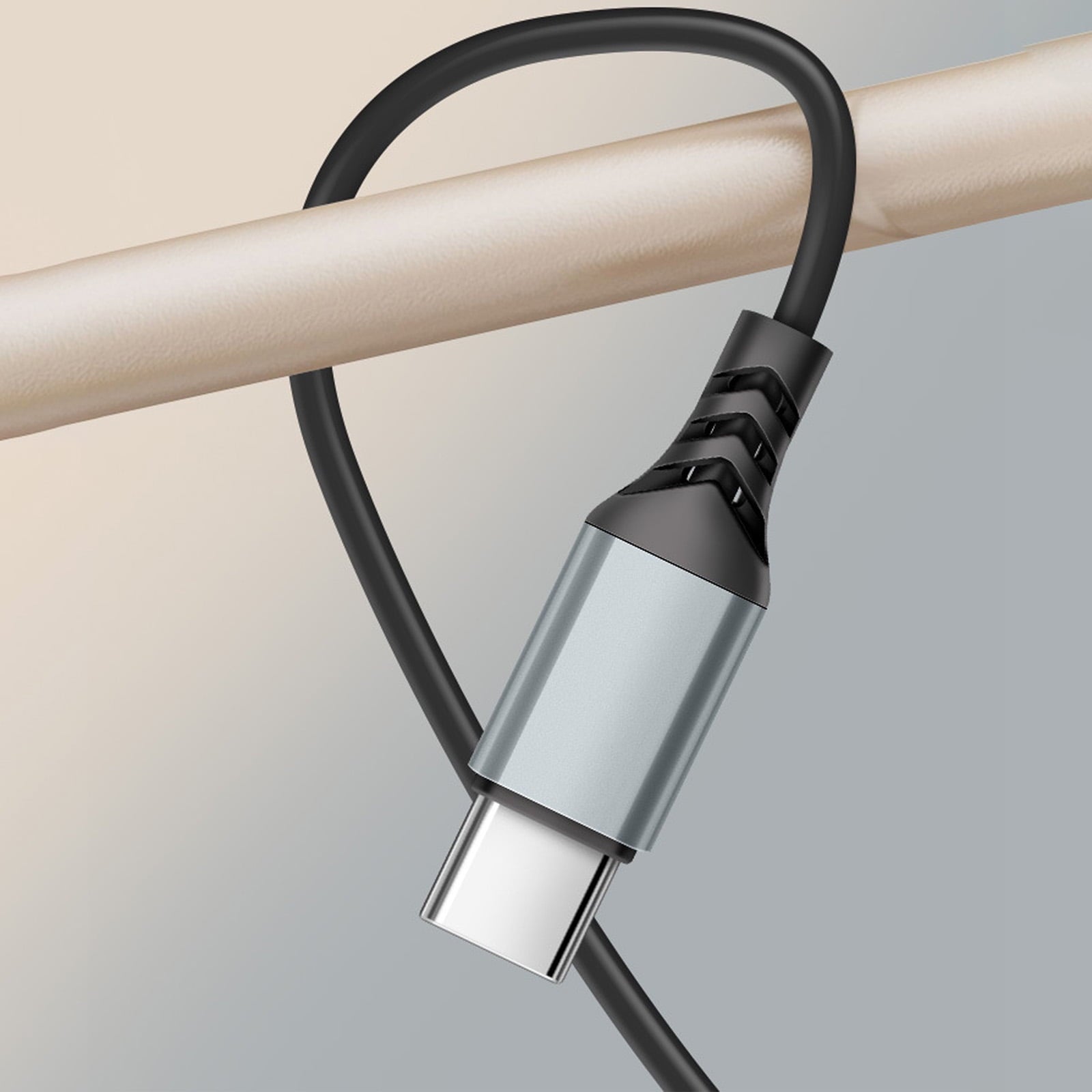 Ergonomic Type C Corded Headphones 120cm Anti Tangling Cord and Clear Sound Metal Stereoed Tuning