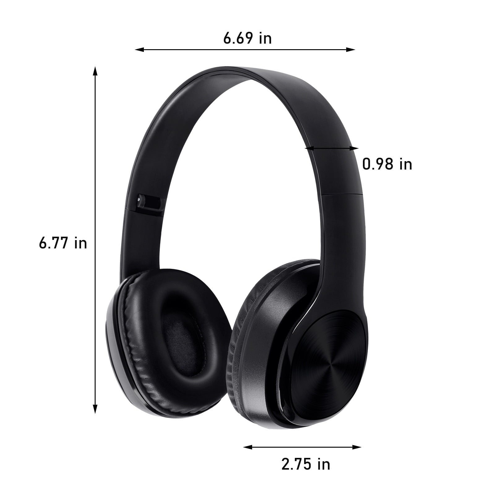 Over-Ear Wired Headphones with Microphone, Comfortable Foldable Design, Portable for Computer, Laptop, Smartphone