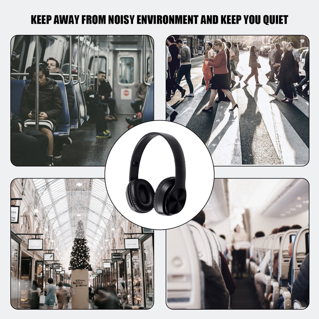 Over-Ear Wired Headphones with Microphone, Comfortable Foldable Design, Portable for Computer, Laptop, Smartphone