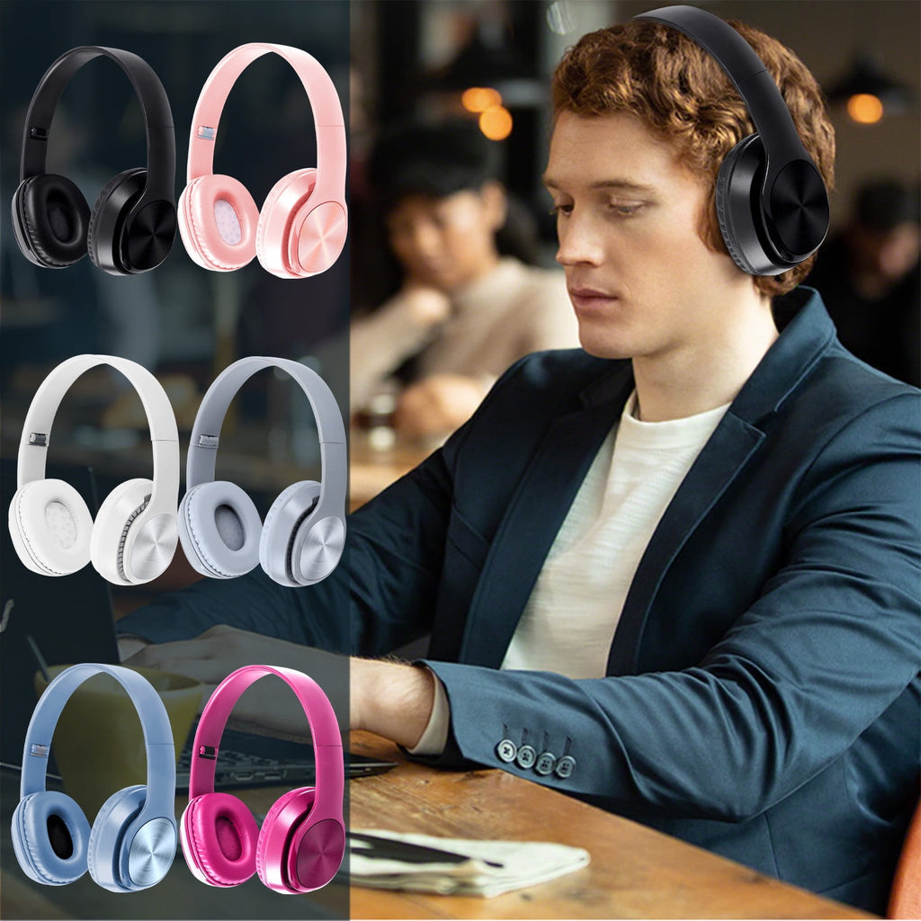 Over-Ear Wired Headphones with Microphone, Comfortable Foldable Design, Portable for Computer, Laptop, Smartphone