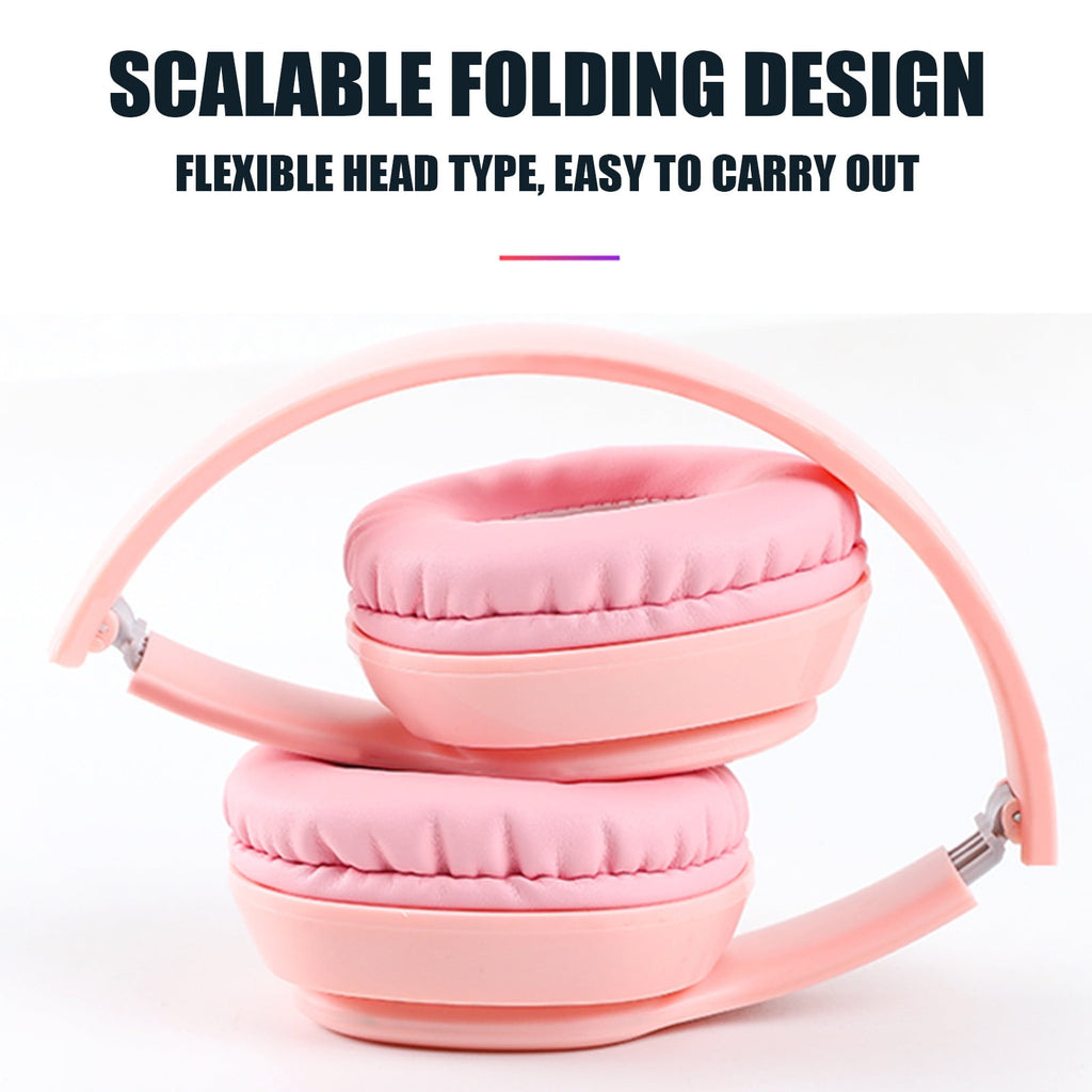Over-Ear Wired Headphones with Microphone, Comfortable Foldable Design, Portable for Computer, Laptop, Smartphone