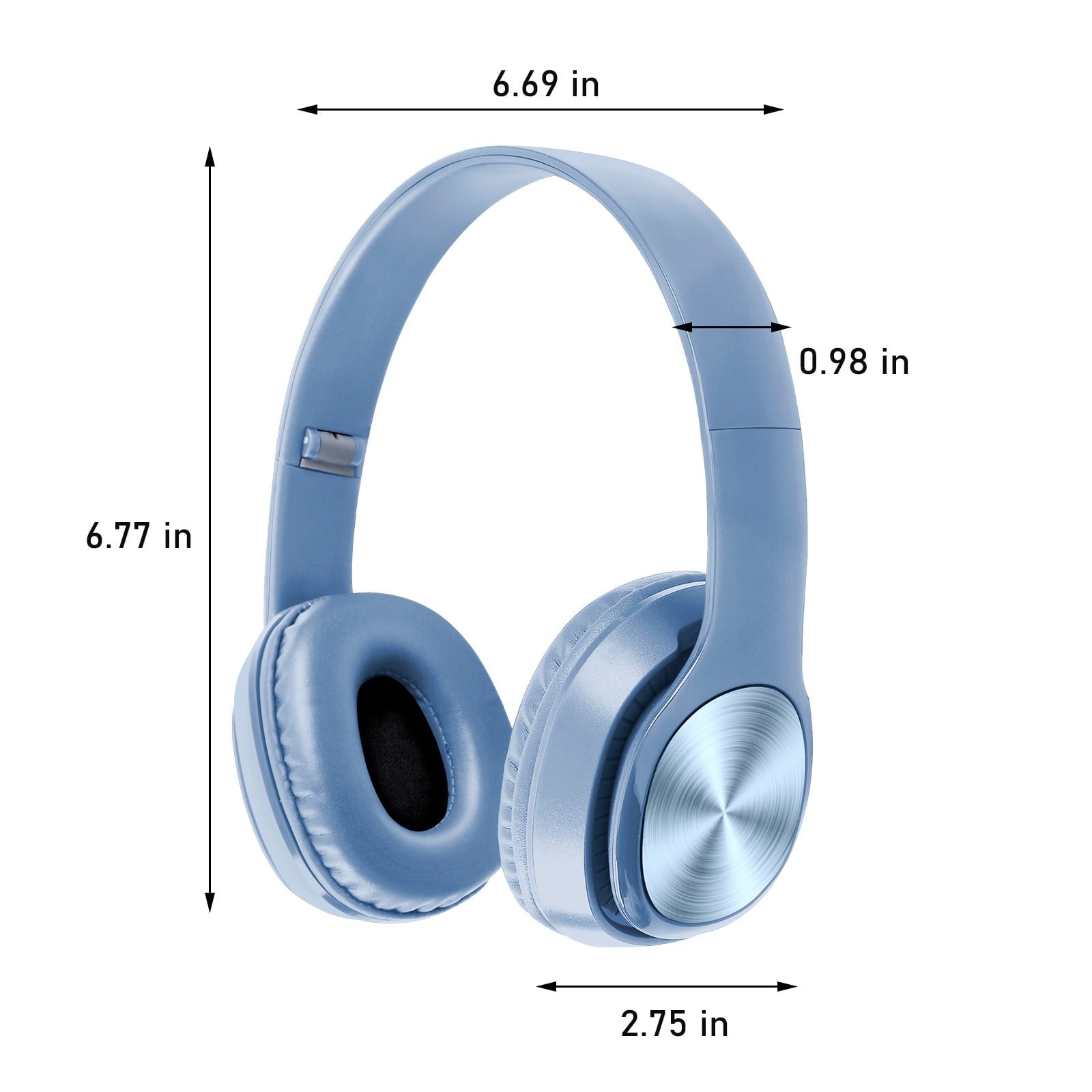 Over-Ear Wired Headphones with Microphone, Comfortable Foldable Design, Portable for Computer, Laptop, Smartphone