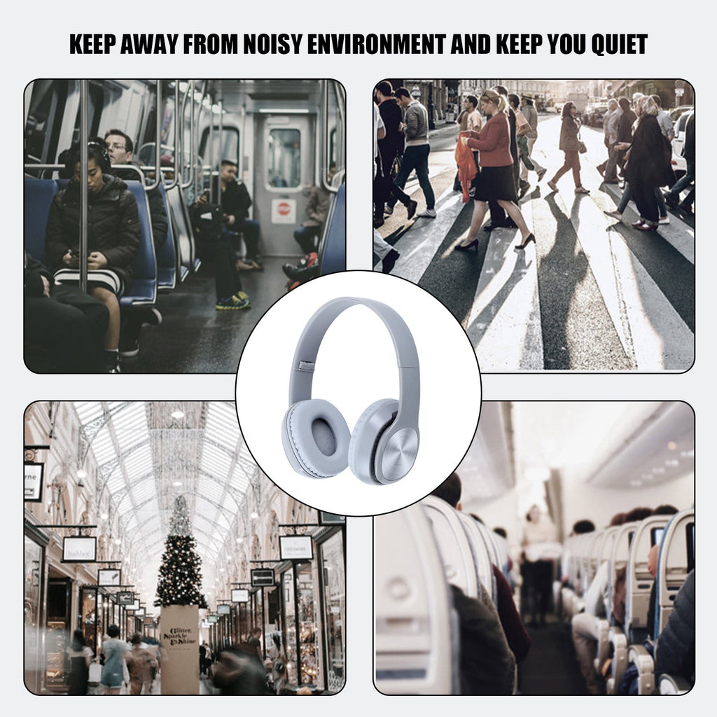 Over-Ear Wired Headphones with Microphone, Comfortable Foldable Design, Portable for Computer, Laptop, Smartphone