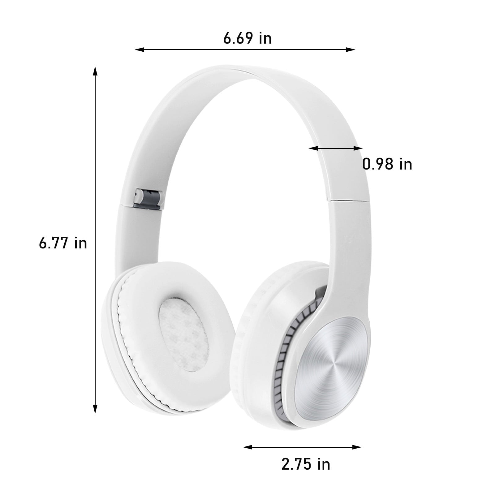 Over-Ear Wired Headphones with Microphone, Comfortable Foldable Design, Portable for Computer, Laptop, Smartphone