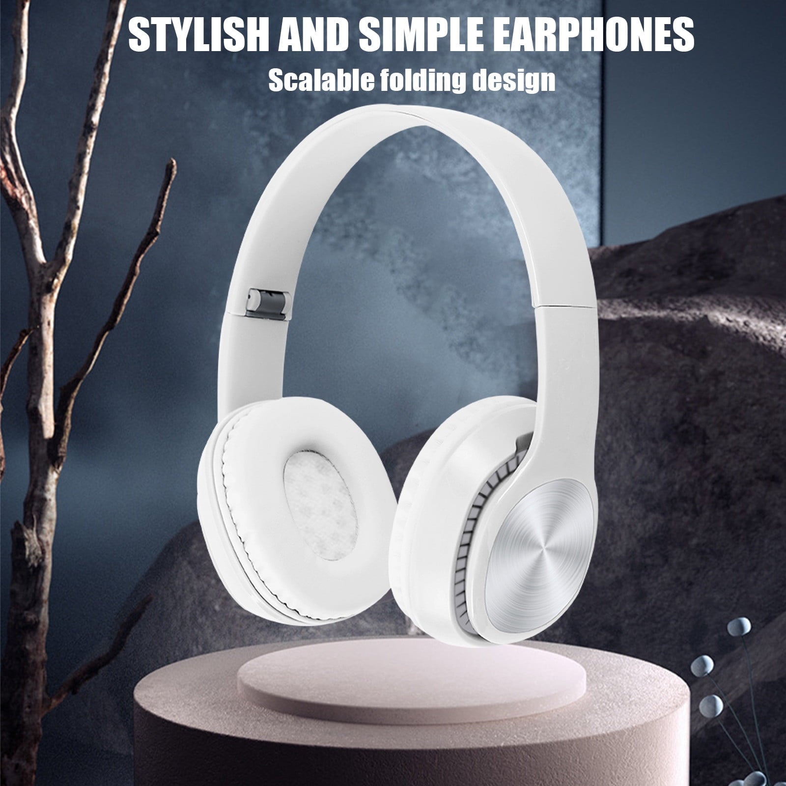 Over-Ear Wired Headphones with Microphone, Comfortable Foldable Design, Portable for Computer, Laptop, Smartphone