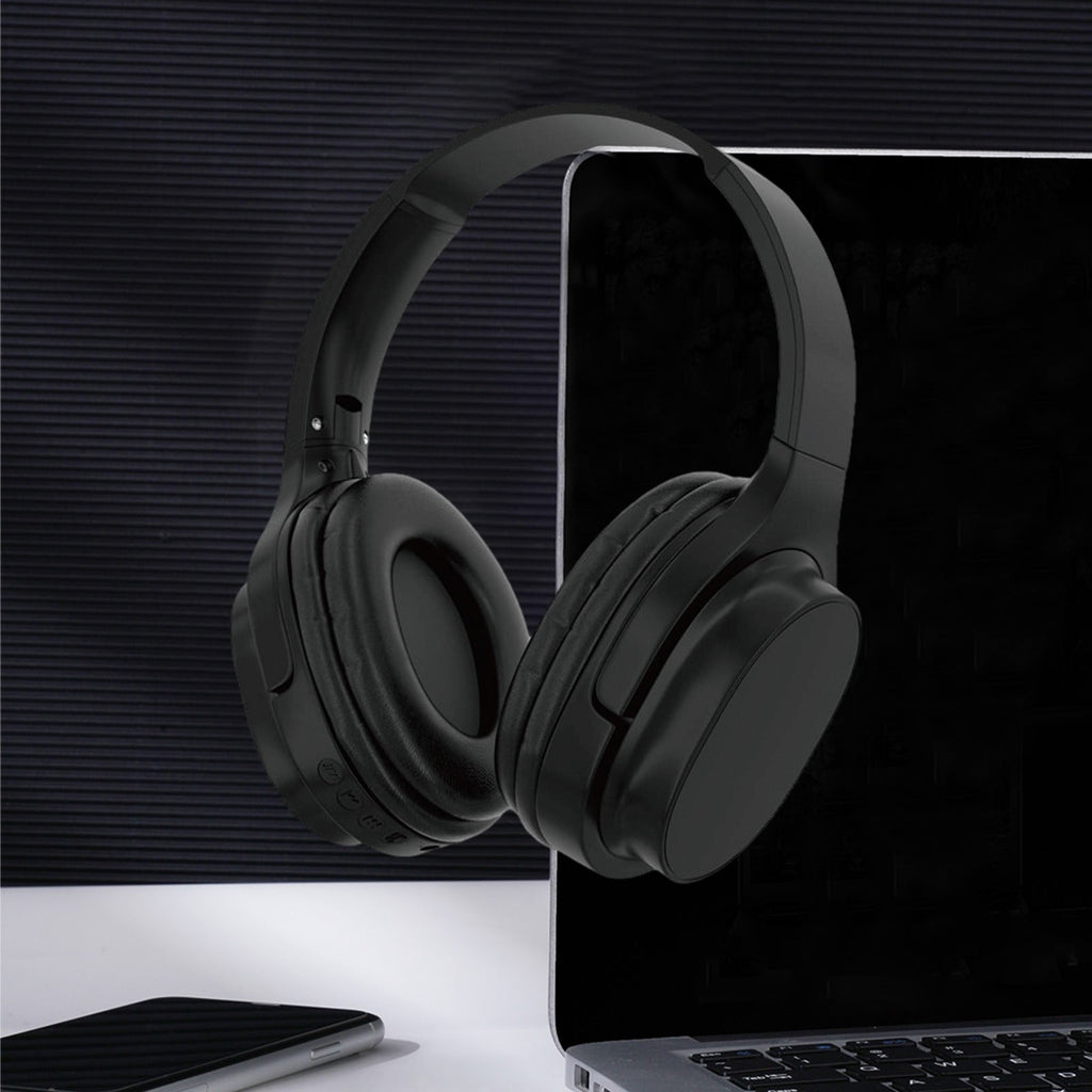 Wireless Headphones with Active Noise Cancellation, Over Ear Bluetooth 5.0 for Immersive Sound, Long Battery Life, Built-in Mic for Calls, Comfortable Design for Work, Travel, and Gaming