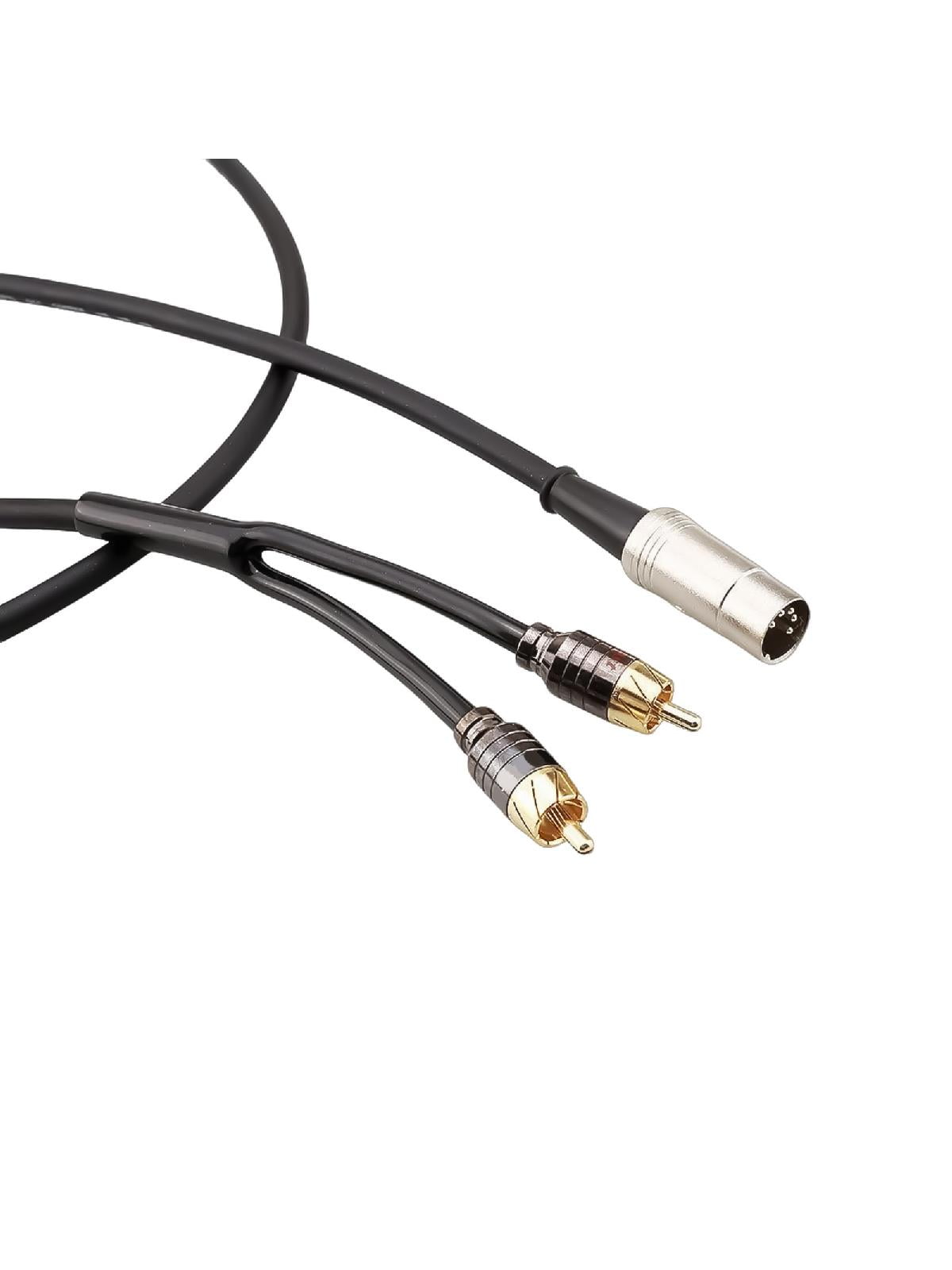 Upgrades DIN 5Pin Male to Dual RCA Male Audio Adapter Cable,High Fidelity Sound for Bang &amp; Olufsen Naim, Quad Stereo