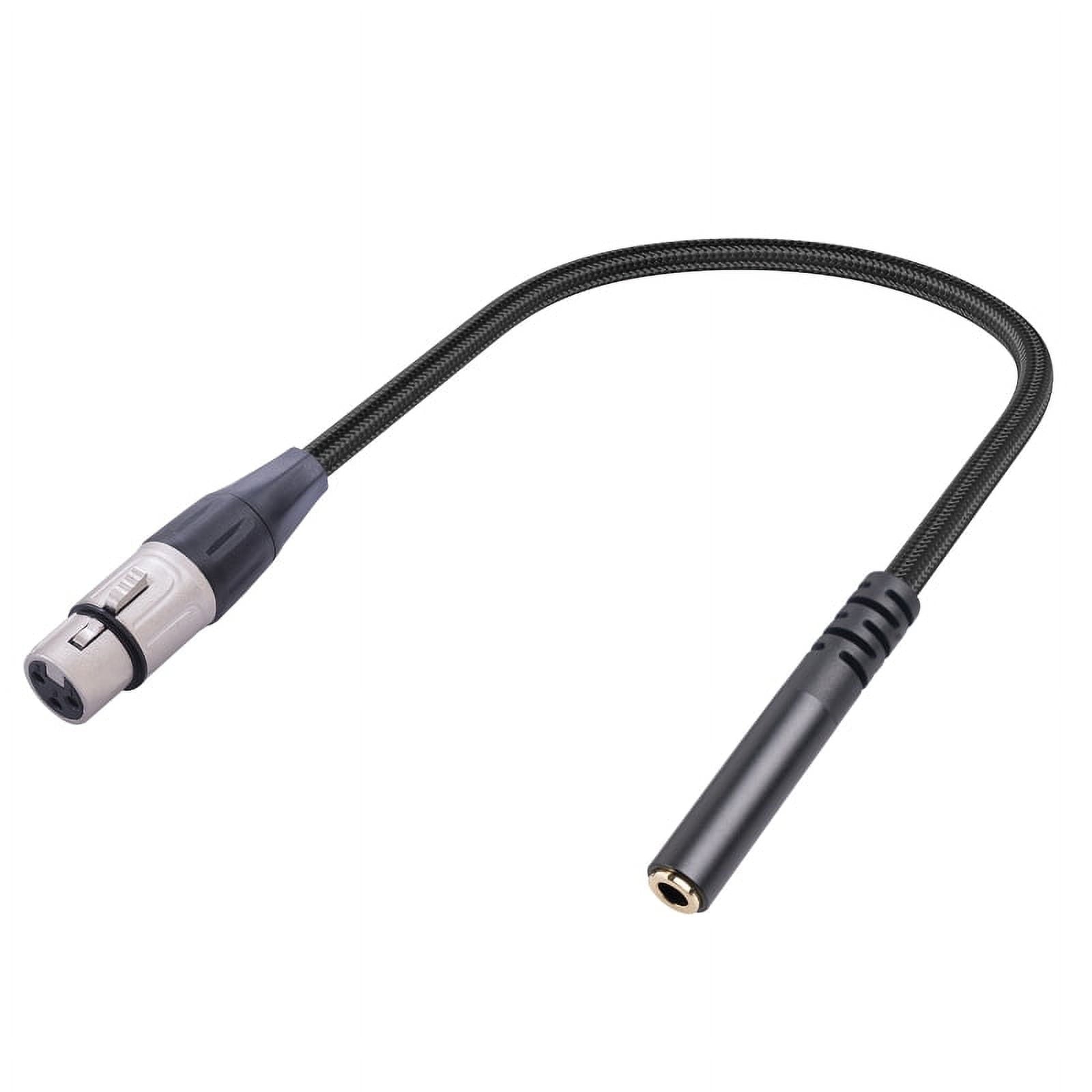 XLR Female to 3.5mm Stereo Audio Adapter Cable, 3-pin XLR Female to 1/8 inch TRS Mini Adapter Cable