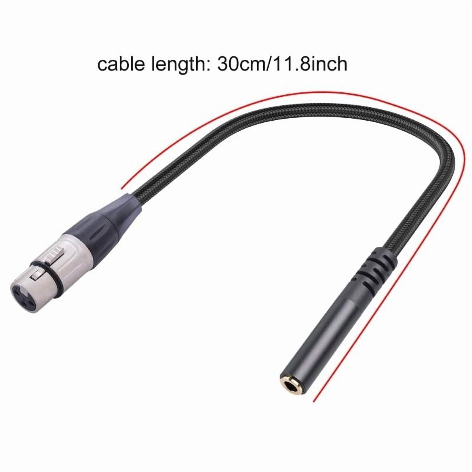 XLR Female to 3.5mm Stereo Audio Adapter Cable, 3-pin XLR Female to 1/8 inch TRS Mini Adapter Cable