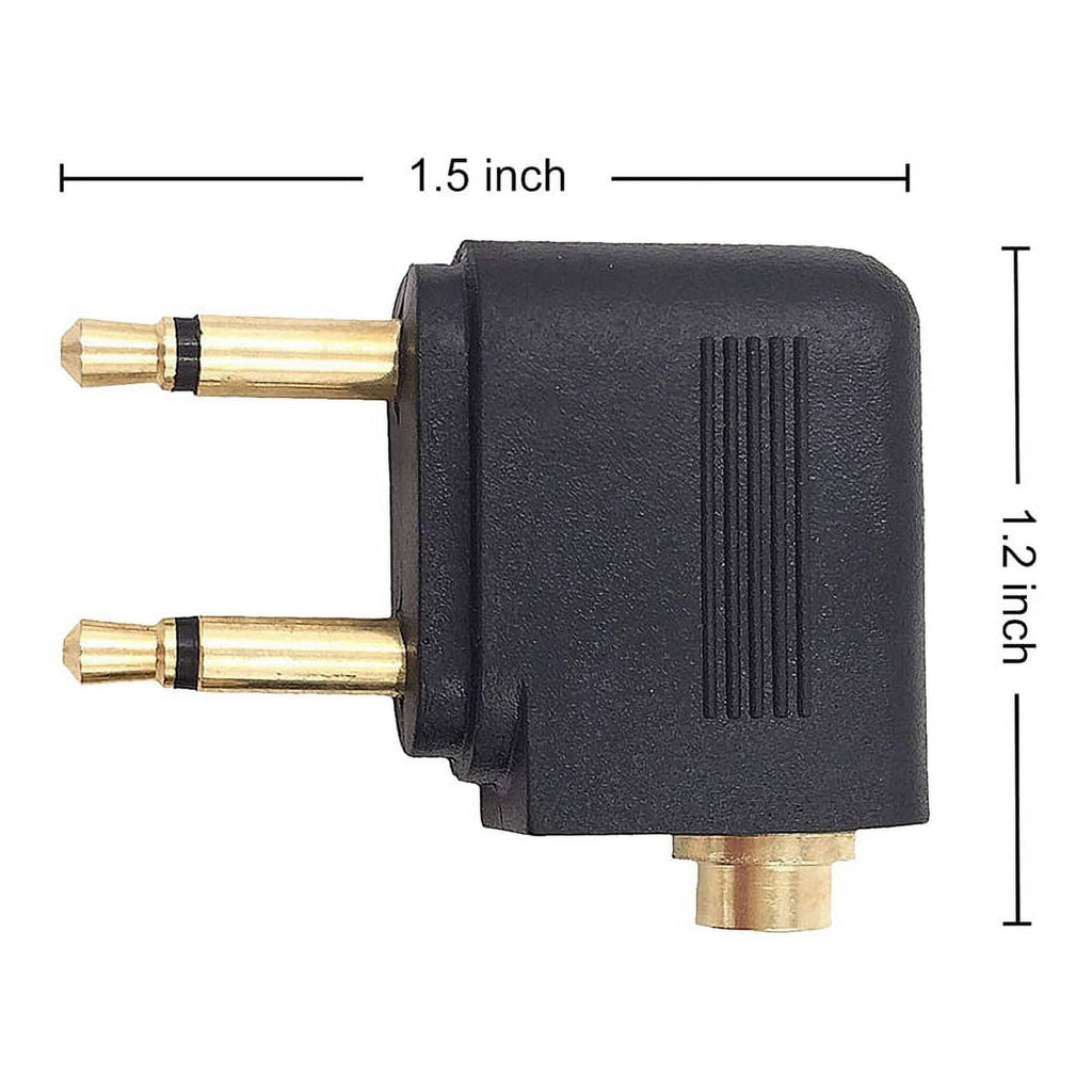 8 Pack Airplane Headphone Adapter ,Airline Airplane Flight Adapters for Headphones, Golden Plated 3.5mm