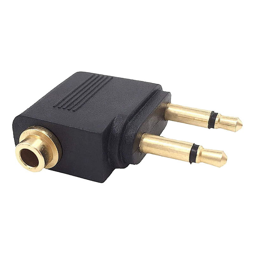8 Pack Airplane Headphone Adapter ,Airline Airplane Flight Adapters for Headphones, Golden Plated 3.5mm