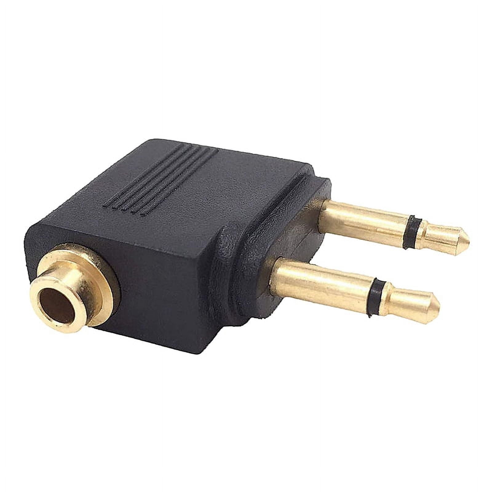 8 Pack Airplane Headphone Adapter ,Airline Airplane Flight Adapters for Headphones, Golden Plated 3.5mm