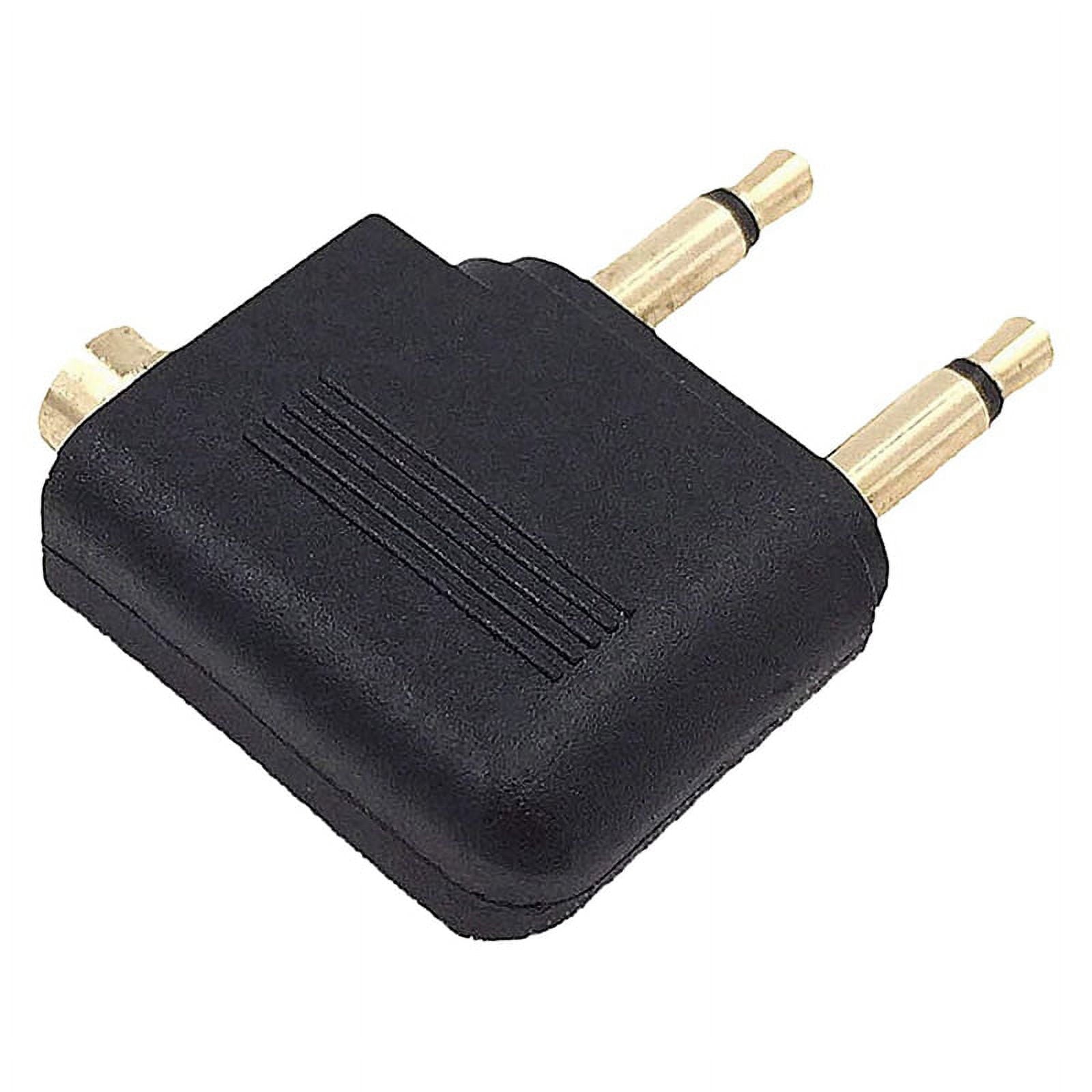 8 Pack Airplane Headphone Adapter ,Airline Airplane Flight Adapters for Headphones, Golden Plated 3.5mm