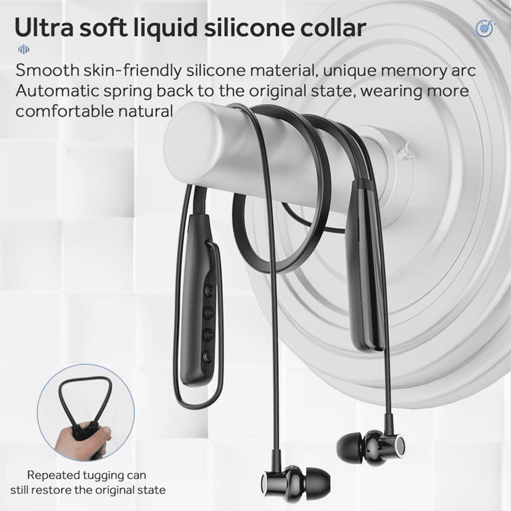 Y10 Wireless Neckband Earphones with Microphone in-Ear Sports Long Battery Life Noise Reduction