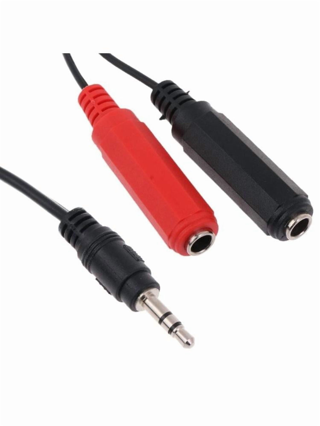 3.5mm Male Plug to Dual 6.35mm Female Jack Adapter Audio Y Splitter Cable 1/8" TRS-M to Dual 1/4" TS-F 3.5SP M-2x6.35SP