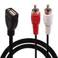 USB to RCA Cable, USB a 2.0 Female to 2 RCA Male Jack Y Splitter Audio Video AV