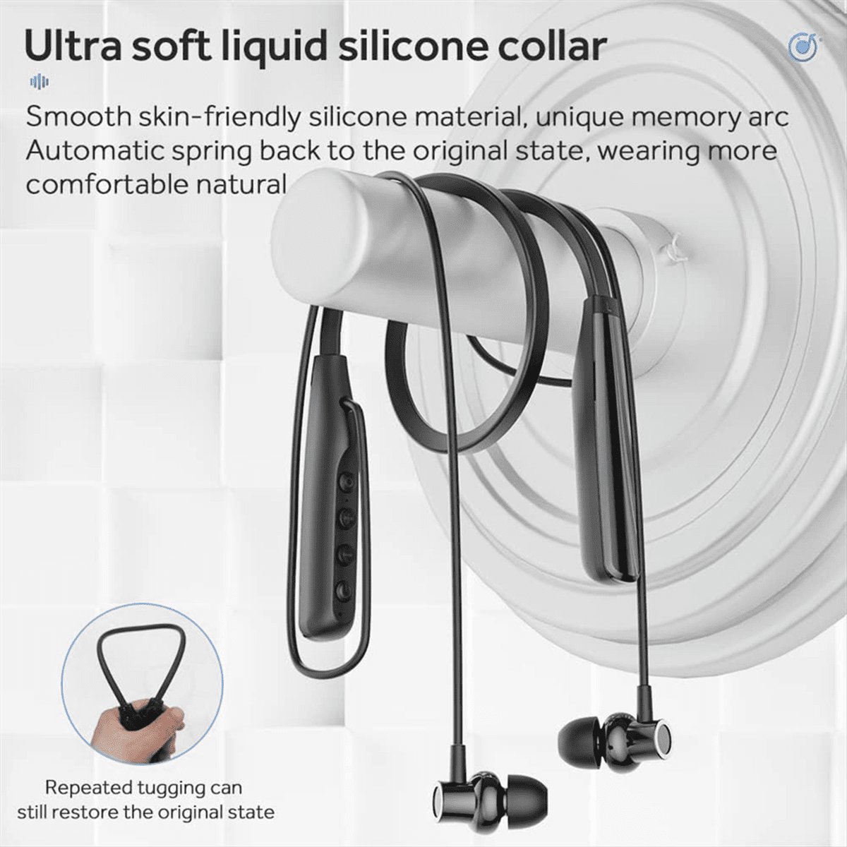 Wireless Neckband Earphones with Microphone in-Ear Sports Earphones
