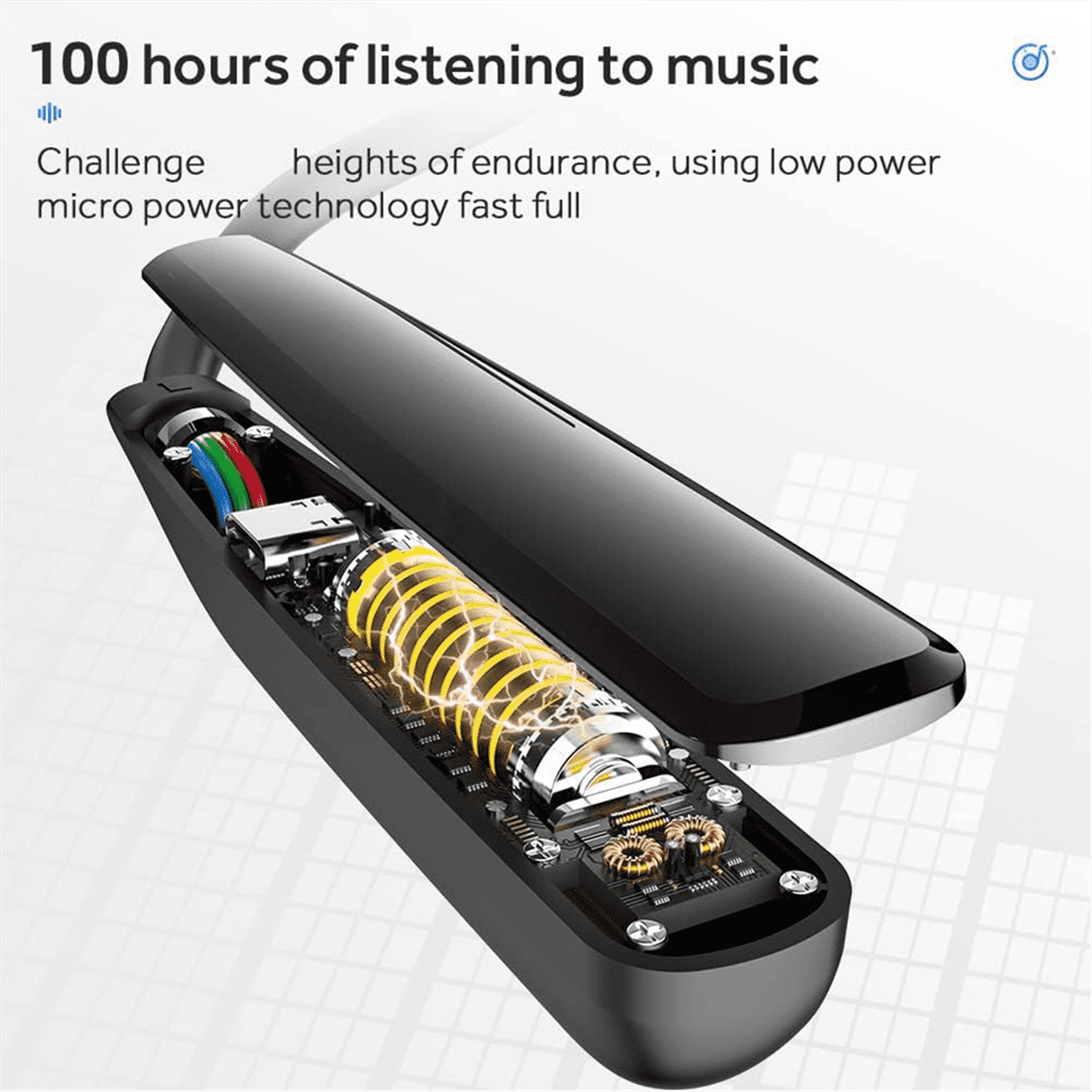 Wireless Neckband Earphones with Microphone in-Ear Sports Earphones