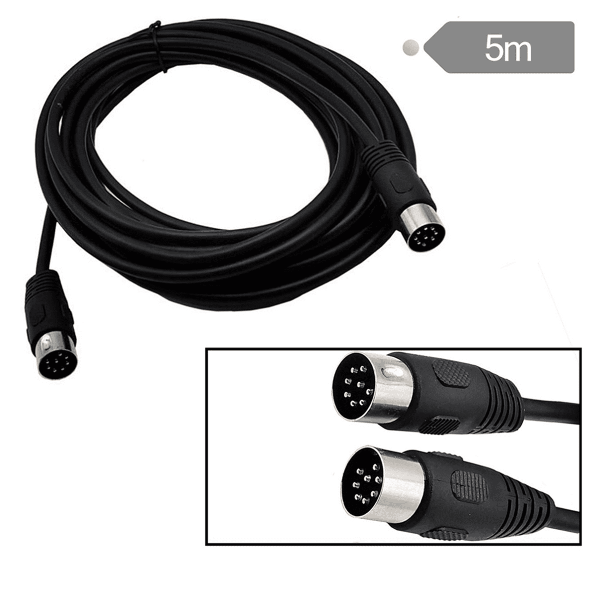 3X 8 Pin Din Male to Male Speaker Audio Cable Adapter for Surveillance Automotive Computers Television Precision 5M