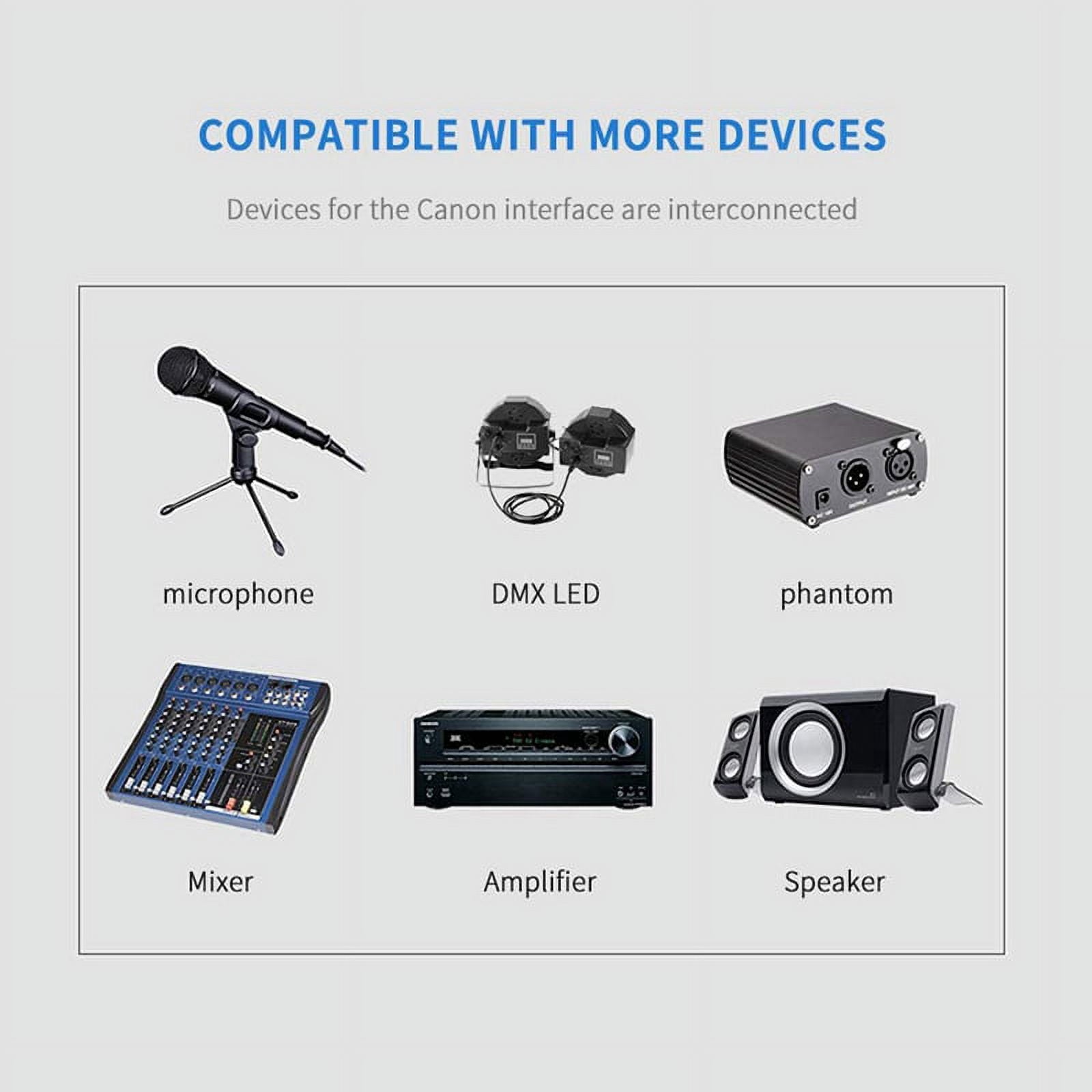 4X XLR Male 3 Pin to XLR Female 5 Pin &amp; XLR Female 3 Pin to XLR Male 5 Pin Audio Cable, for Microphone  Stage Light