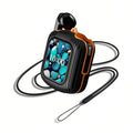 Intelligent Wireless Touch Screen Multifunctional Earphones ENC Noise Cancelling Bluetooth Earphones Black Orange
