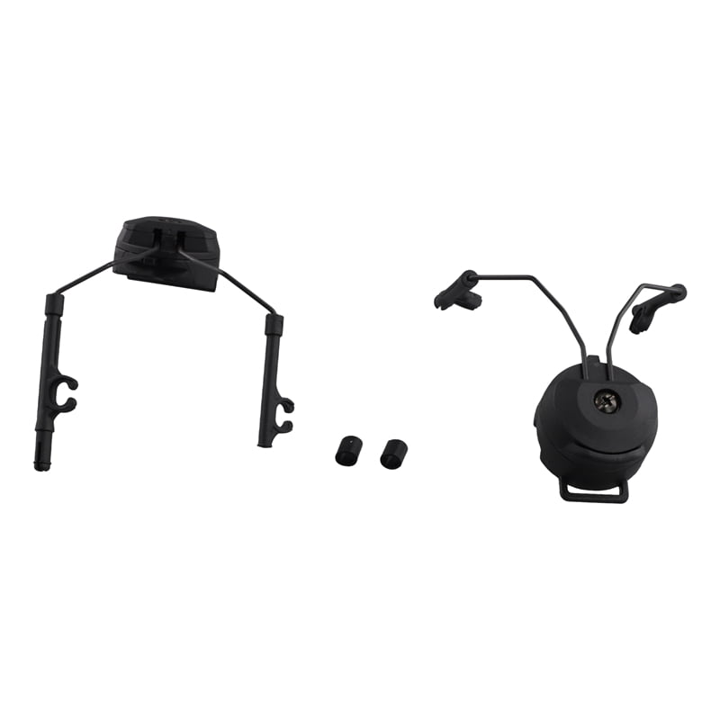 ckepdyeh Pickup Headphones Rail Bracket Multi-Angle Adjustable Flip Ear Cups Fixed Bracket Helmet Accessories Black