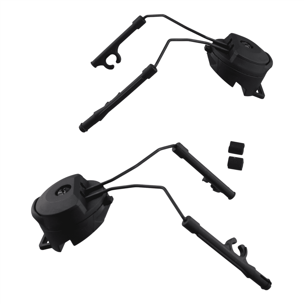 ckepdyeh Pickup Headphones Rail Bracket Multi-Angle Adjustable Flip Ear Cups Fixed Bracket Helmet Accessories Black
