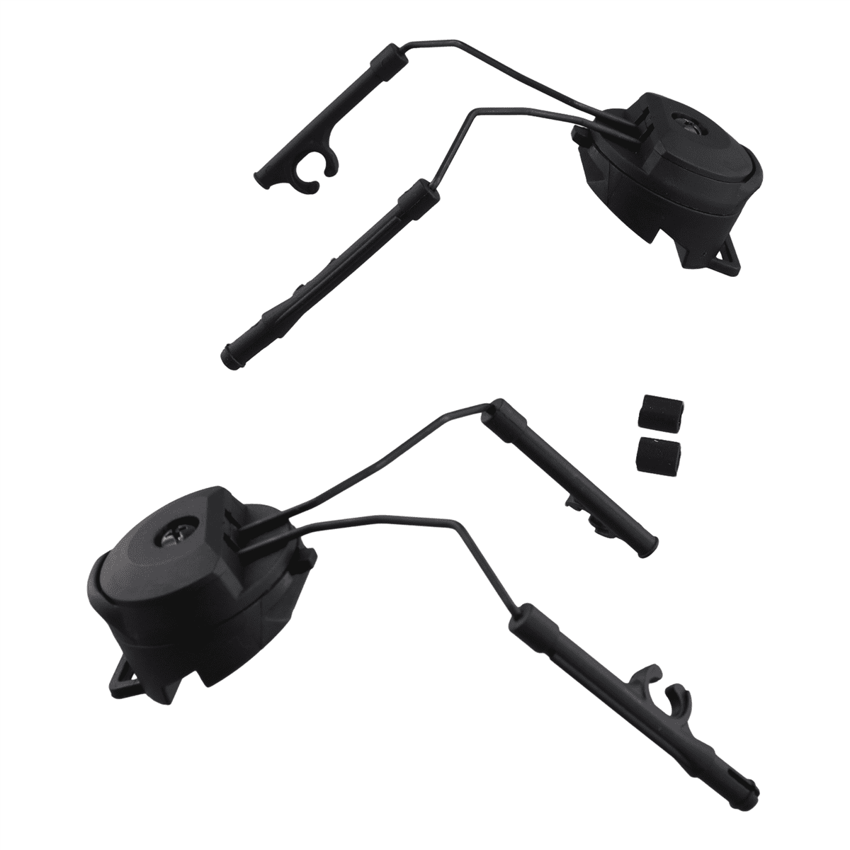 ckepdyeh Pickup Headphones Rail Bracket Multi-Angle Adjustable Flip Ear Cups Fixed Bracket Helmet Accessories Black