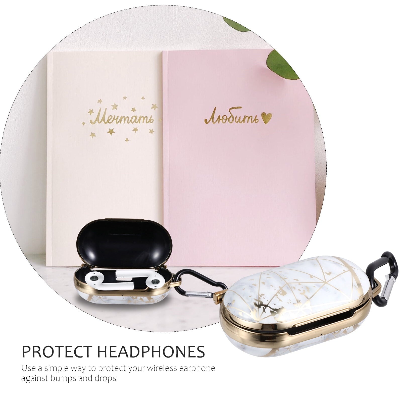 2 Pcs Earphone Case Buds Headphones Men and Women Miss