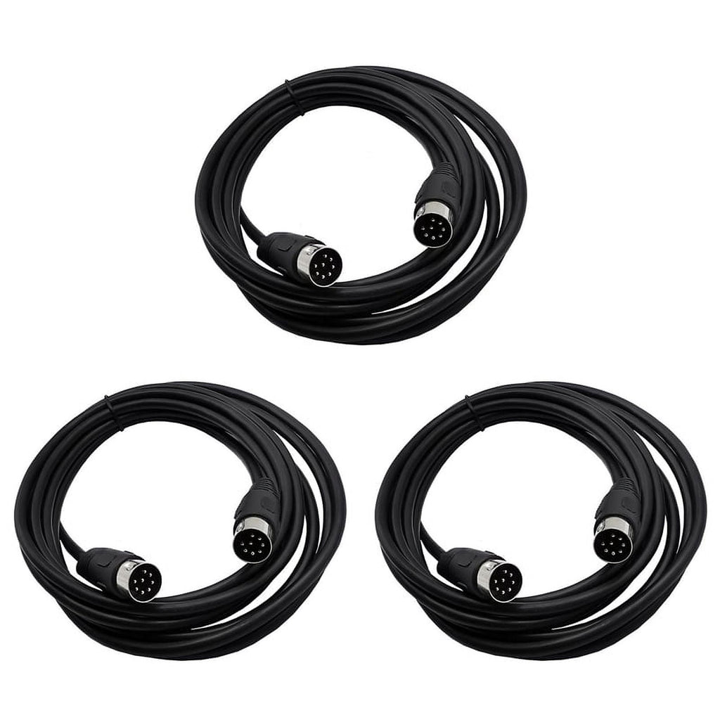 3X 8 Pin Din Male to Male Speaker Audio Cable Adapter for Surveillance Automotive Computers Television  5M