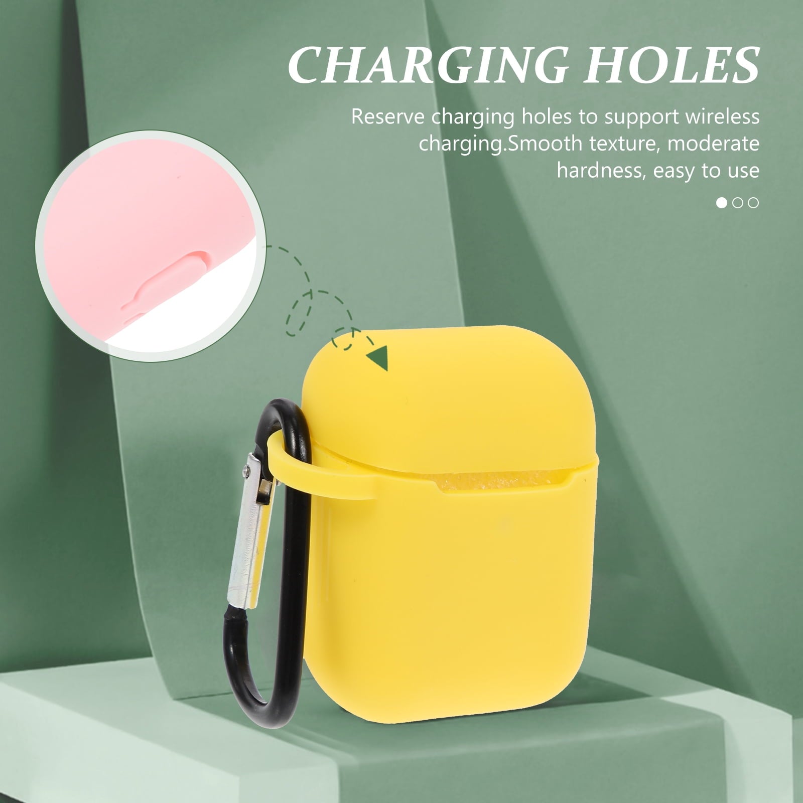 2pcs Wireless Headphone Cover Earphone Silicone Case Compatible for Airpods 1/2