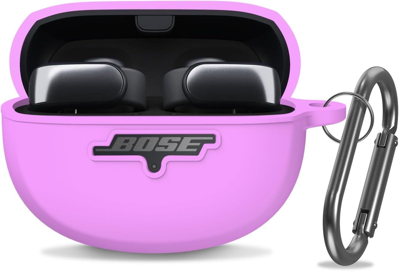 for Bose Ultra Open Earbuds Case Cover, Soft Silicone Case for Bose Ultra Open Ear Wireless Earbuds, Shockproof Protective Bose Open Ear Earbuds Case with Keychain