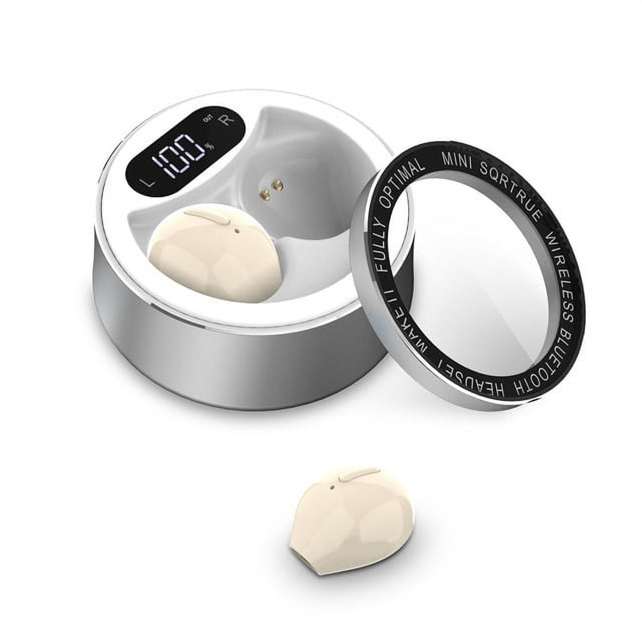 Invisible Earphones Bluetooth 5.2 Wireless Sleeping Earbuds Hidden Headphones Type C Mini Earpiece With Mic For Small Ears