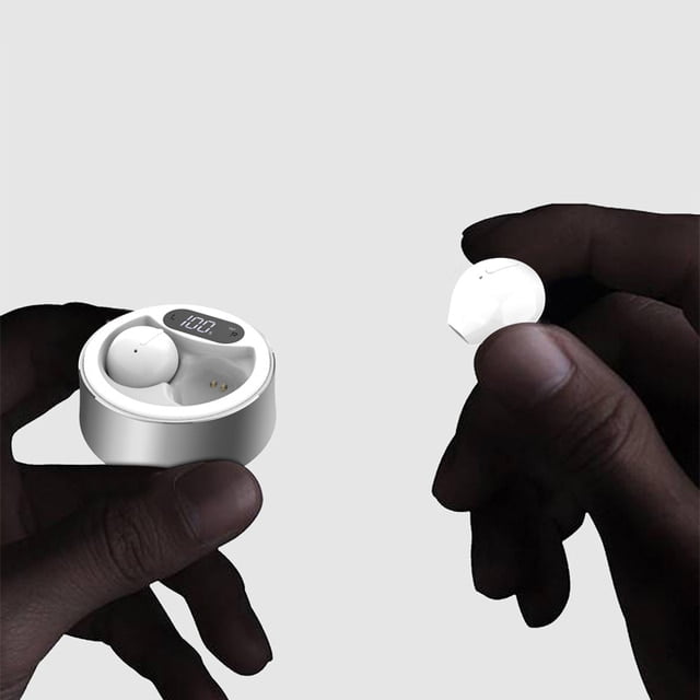 Invisible Earphones Bluetooth 5.2 Wireless Sleeping Earbuds Hidden Headphones Type C Mini Earpiece With Mic For Small Ears