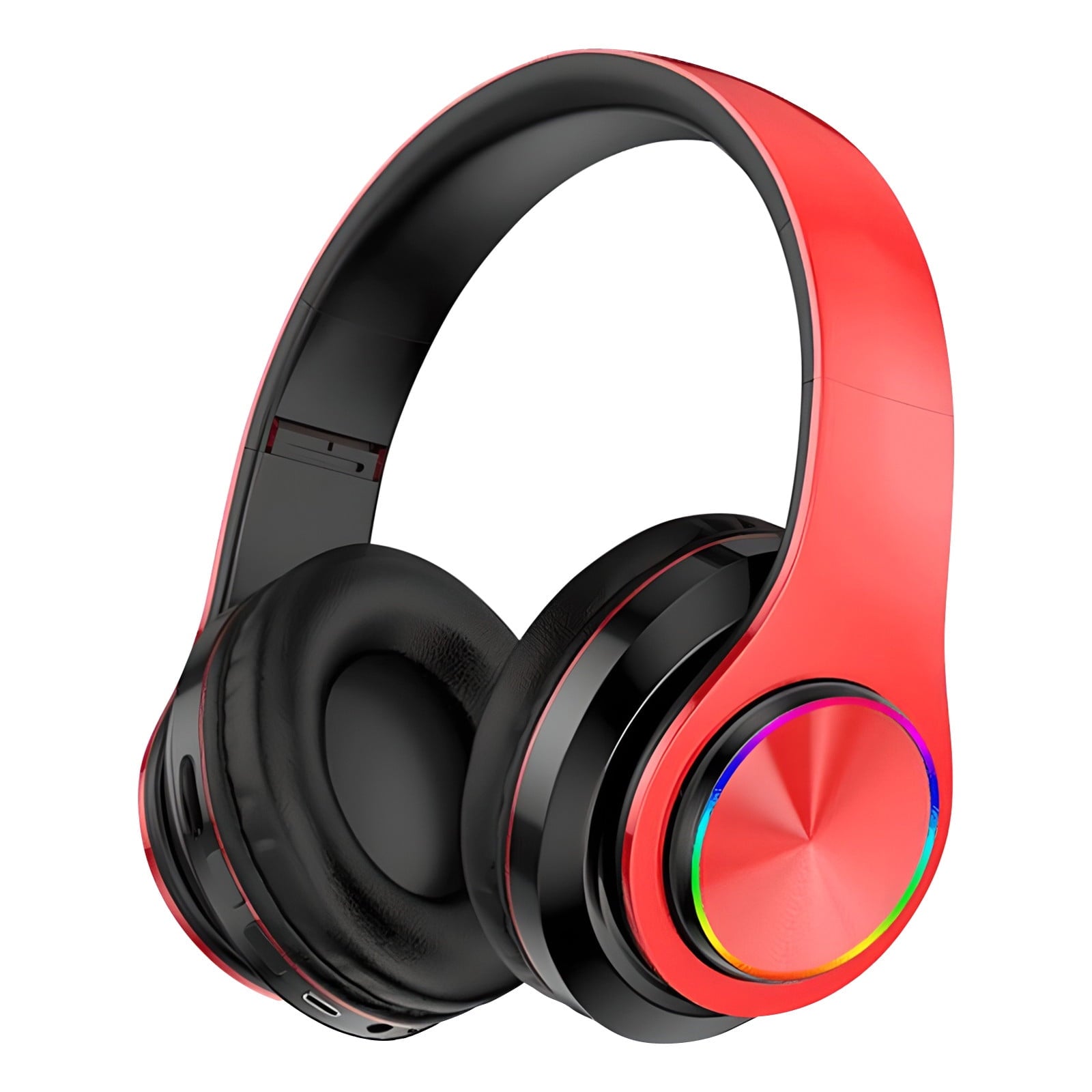 Wireless Headphones with Light Effects, Over-Ear Foldable Design, Long Battery Life, Bluetooth 5.0 and Built-In Microphone for Calls, Gaming, and Work